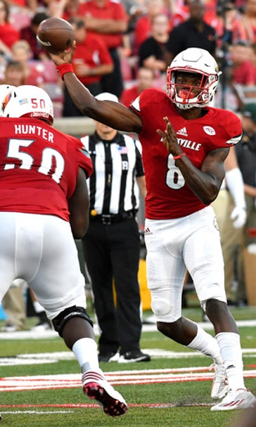 Jackson has hand in 8 TDs in No. 19 Louisville's 70-14 rout